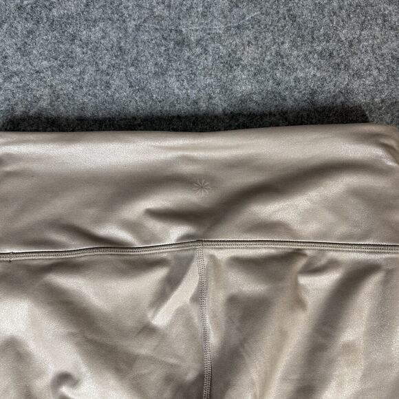 Athleta Elation Shimmer Tight Womens Small Sandbar Taupe Athleisure - Picture 9 of 9